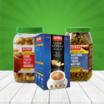 Foxtail (Thinnai) Murruku + Moringa (Murunga Keerai) Mixture + Ginger Chai (Tea)