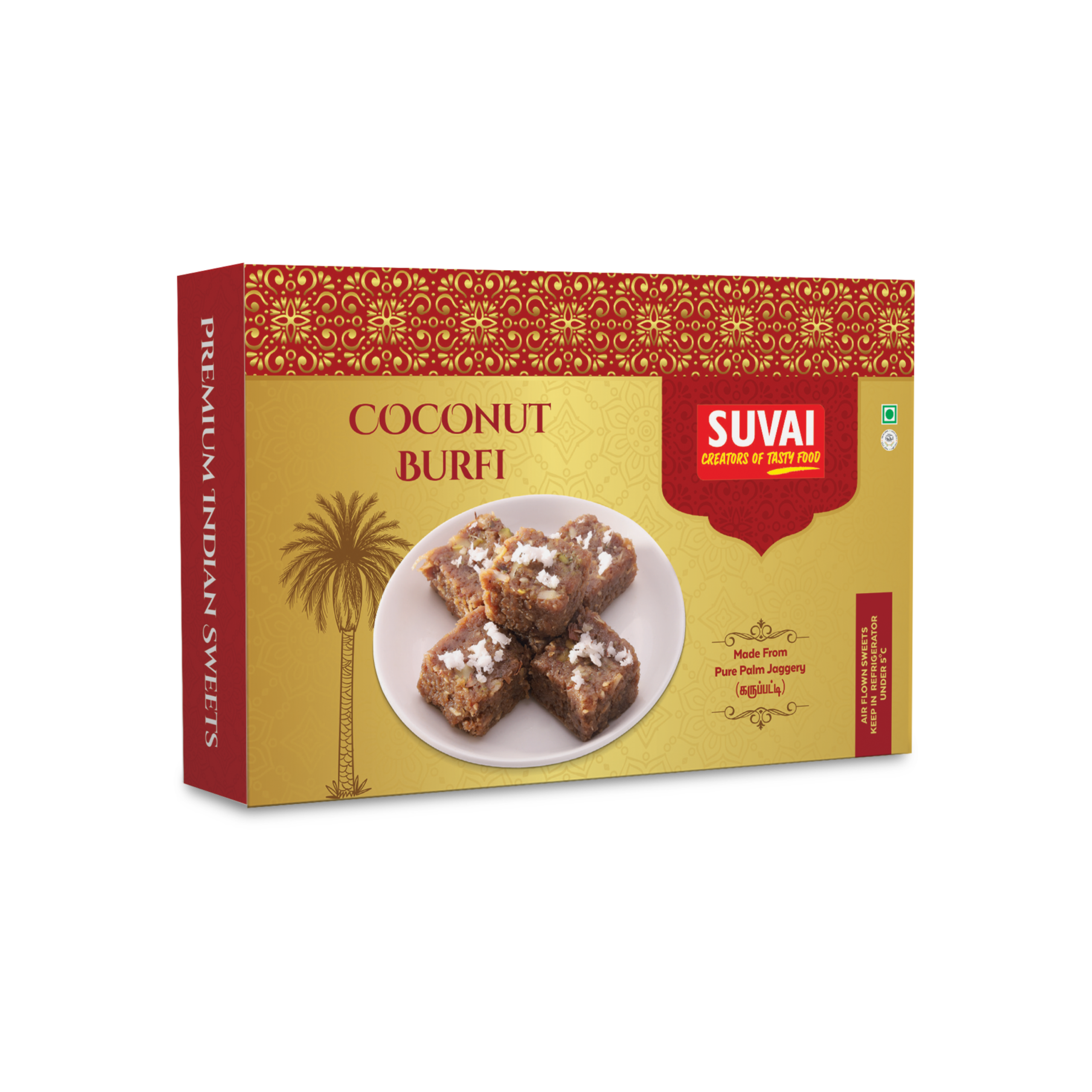 Coconut-Burfi-Front.png Coconut Burfi (250gms) - Image 1