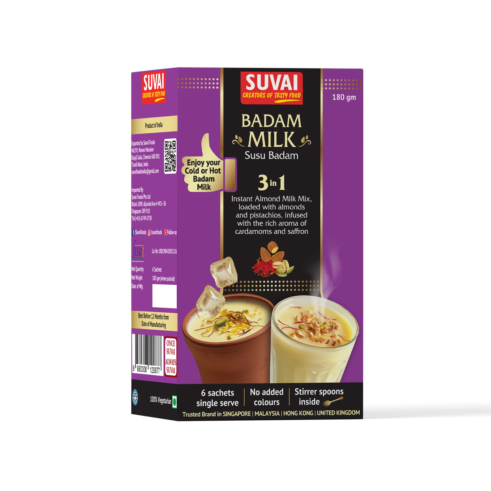 Suvai-Badam-Milk.jpg Kesar Badam Milk Premix (180g) - Image 1